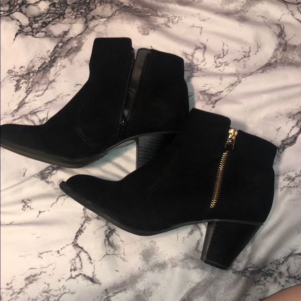 Primark black booties- worn once!